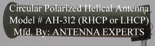 High Gain SATCOM Ground Station Helical Antenna 240-380MHz 10dBic Gain