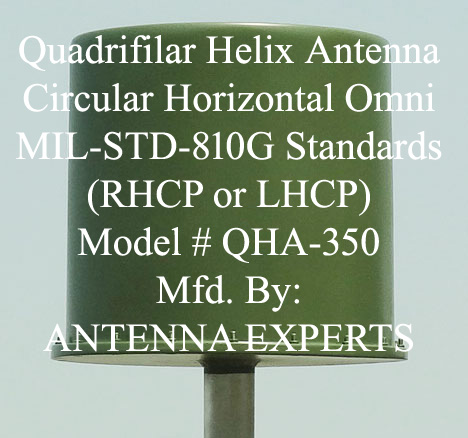UHF Quadrifilar Helix Antenna 300-400MHz QHA Antenna