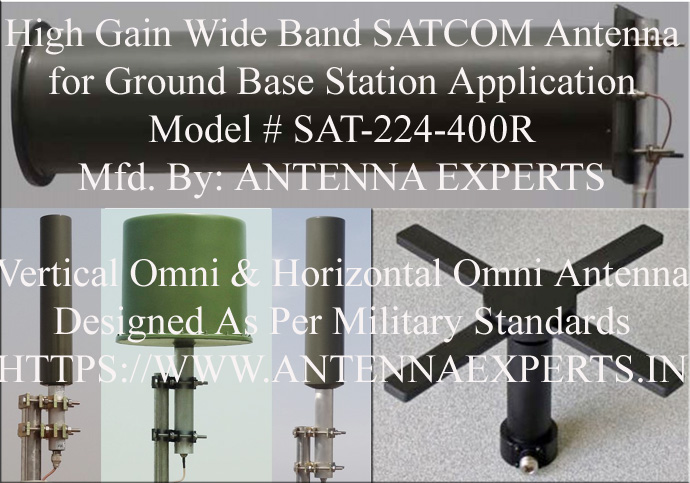 Military SATCOM Antenna Circular Polarized SATCOM Antenna 240-380MHz High Gain Helical SATCOM Antenna