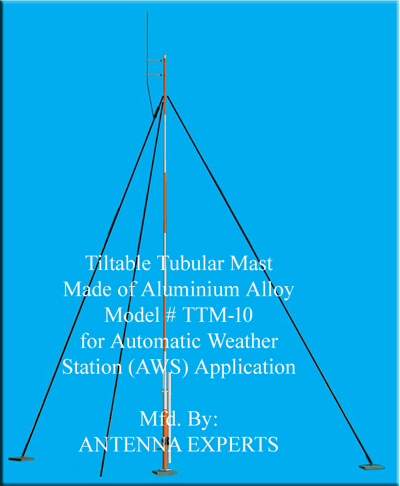 Tiltable Tubular Mast All Weather Station Application Titable Tubular Mast Weather Sensor Mast
